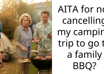 AITA for not cancelling my camping trip to go to a family BBQ?