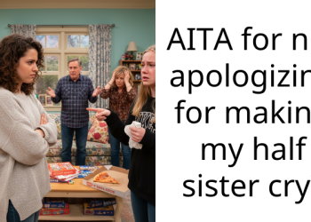 AITA for not apologizing for making my half sister cry?