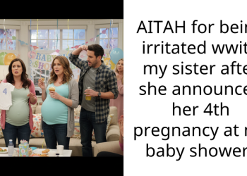 AITAH for being irritated wwith my sister after she announced her 4th pregnancy at my baby shower?