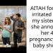 AITAH for being irritated wwith my sister after she announced her 4th pregnancy at my baby shower?