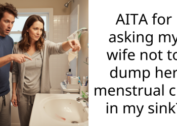 Wife keeps using my sink to dump her menstrual cup and calls me ridiculous for complaining