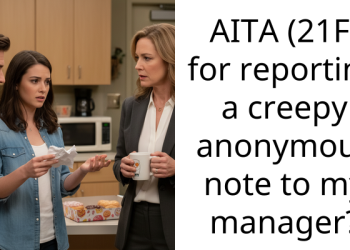 AITA (21F) for reporting a creepy anonymous note to my manager?