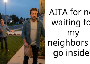 AITA for not waiting for my neighbors to go inside?