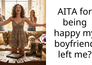 AITA for being happy my boyfriend left me?