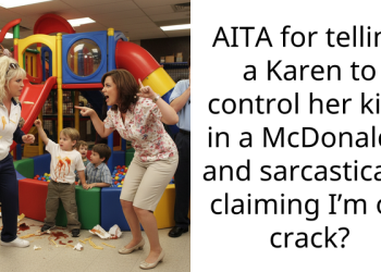 AITA for telling a Karen to control her kids in a McDonald’s and sarcastically claiming I’m on crack?