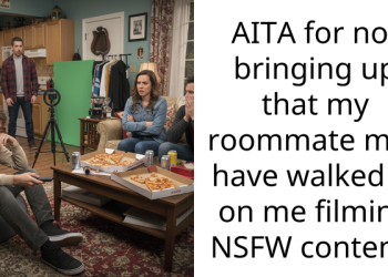 AITA for not bringing up that my roommate may have walked in on me filming NSFW content?