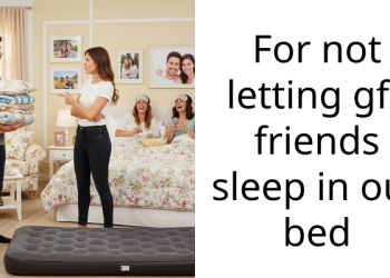 For not letting gfs friends sleep in our bed