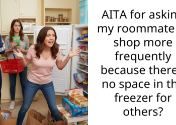 AITA for asking my roommate to shop more frequently because there’s no space in the freezer for others?