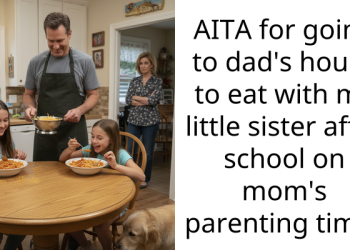AITA for going to dad’s house to eat with my little sister after school on mom’s parenting time?