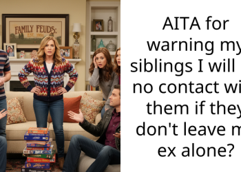 AITA for warning my siblings I will go no contact with them if they don’t leave my ex alone?
