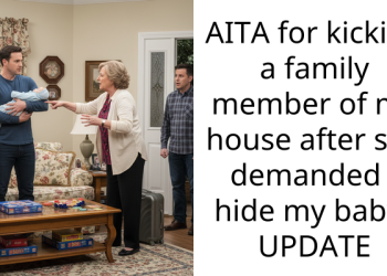 AITA for kicking a family member of my house after she demanded I hide my baby? UPDATE