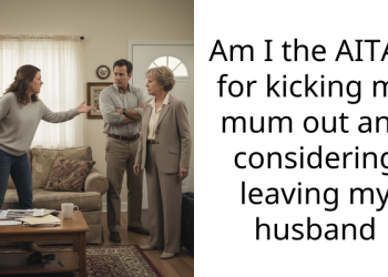 Am I the AITAH for kicking my mum out and considering leaving my husband