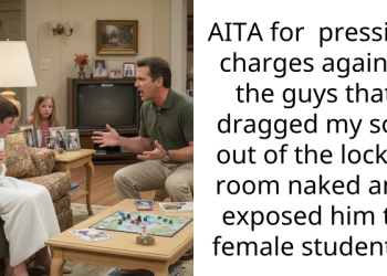 AITA for pressing charges against the guys that dragged my son out of the locker room n**ed and exposed him to female students?