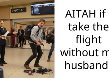 AITAH if I take the flight without my husband?