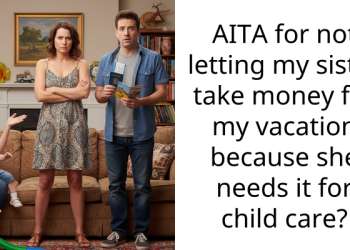 AITA for not letting my sister take money for my vacation because she needs it for child care?