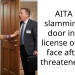 AITA for slamming the door in a TV license officer’s face after he threatened me?