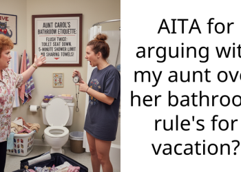AITA for arguing with my aunt over her bathroom rule’s for vacation?