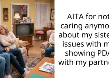 AITA for not caring anymore about my sister’s issues with me showing PDA with my partner?