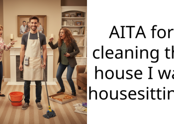AITA for cleaning the house I was housesitting?