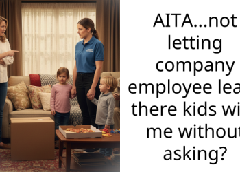 AITA…not letting company employee leave there kids with me without asking?
