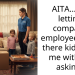 AITA…not letting company employee leave there kids with me without asking?