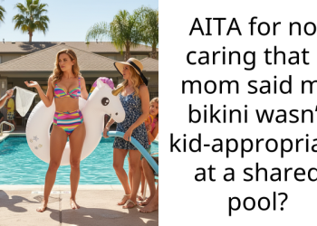 AITA for not caring that a mom said my bikini wasn’t kid-appropriate at a shared pool?