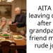 AITA for leaving dinner after my grandparents’ friend made a rude joke?
