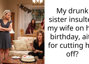 My drunk sister insulted my wife on her birthday, aita for cutting her off?