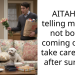 AITAH for telling my bf to not bother coming over to take care of me after surgery?