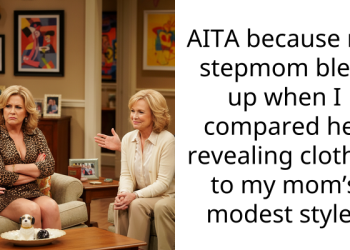 AITA because my stepmom blew up when I compared her revealing clothes to my mom’s modest style?