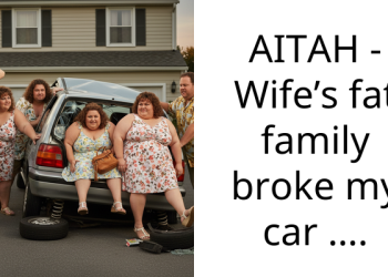AITAH – Wife’s fat family broke my car ….
