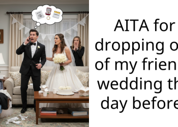 AITA for dropping out of my friends wedding the day before?