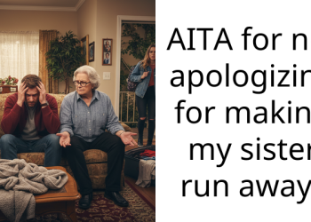 AITA for not apologizing for making my sister run away?