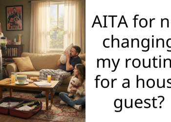 AITA for not changing my routine for a house guest?