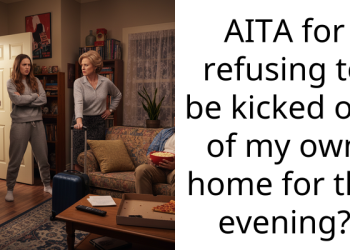 AITA for refusing to be kicked out of my own home for the evening?