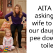 AITA for asking my wife to pour our daughters p*e down the toilet?