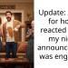 Update: AITAH for how I reacted when my niece announced she was engaged?