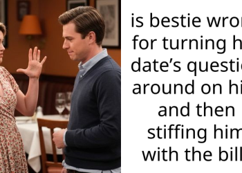 is bestie wrong for turning her date’s question around on him and then stiffing him with the bill?