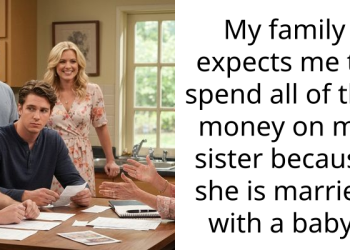 My family expects me to spend all of this money on my sister because she is married with a baby.