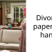 Divorce papers in hand