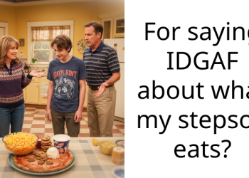 For saying IDGAF about what my stepson eats?