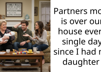 Partners mom is over our house every single day since I had my daughter