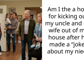 Am I the a hole for kicking out my uncle and his wife out of my house after he made a “joke” about my niece