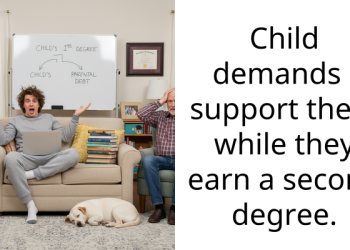 Child demands i support them while they earn a second degree.