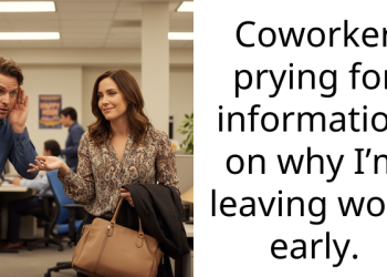 Coworker prying for information on why I’m leaving work early.