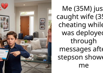 Me (35M) just caught wife (35F) cheating while I was deployed through messages after stepson showed me