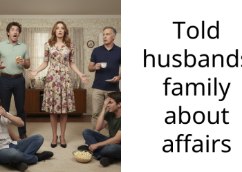 Told husbands family about affairs