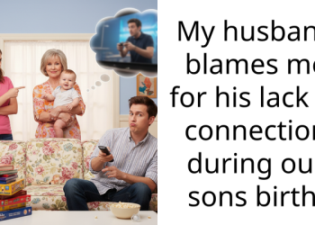 My husband blames me for his lack of connection during our sons birth