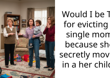 Would I be TA for evicting a single mom because she secretly moved in a her child?