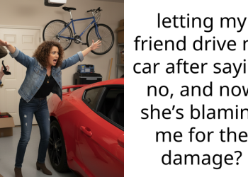 letting my friend drive my car after saying no, and now she’s blaming me for the damage?
